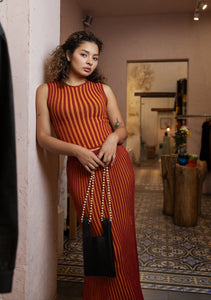 Marina Maxi Skirt Burgundy / Orange "Escvdo"