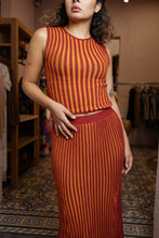 Load image into Gallery viewer, Marina Maxi Skirt Burgundy / Orange &quot;Escvdo&quot;
